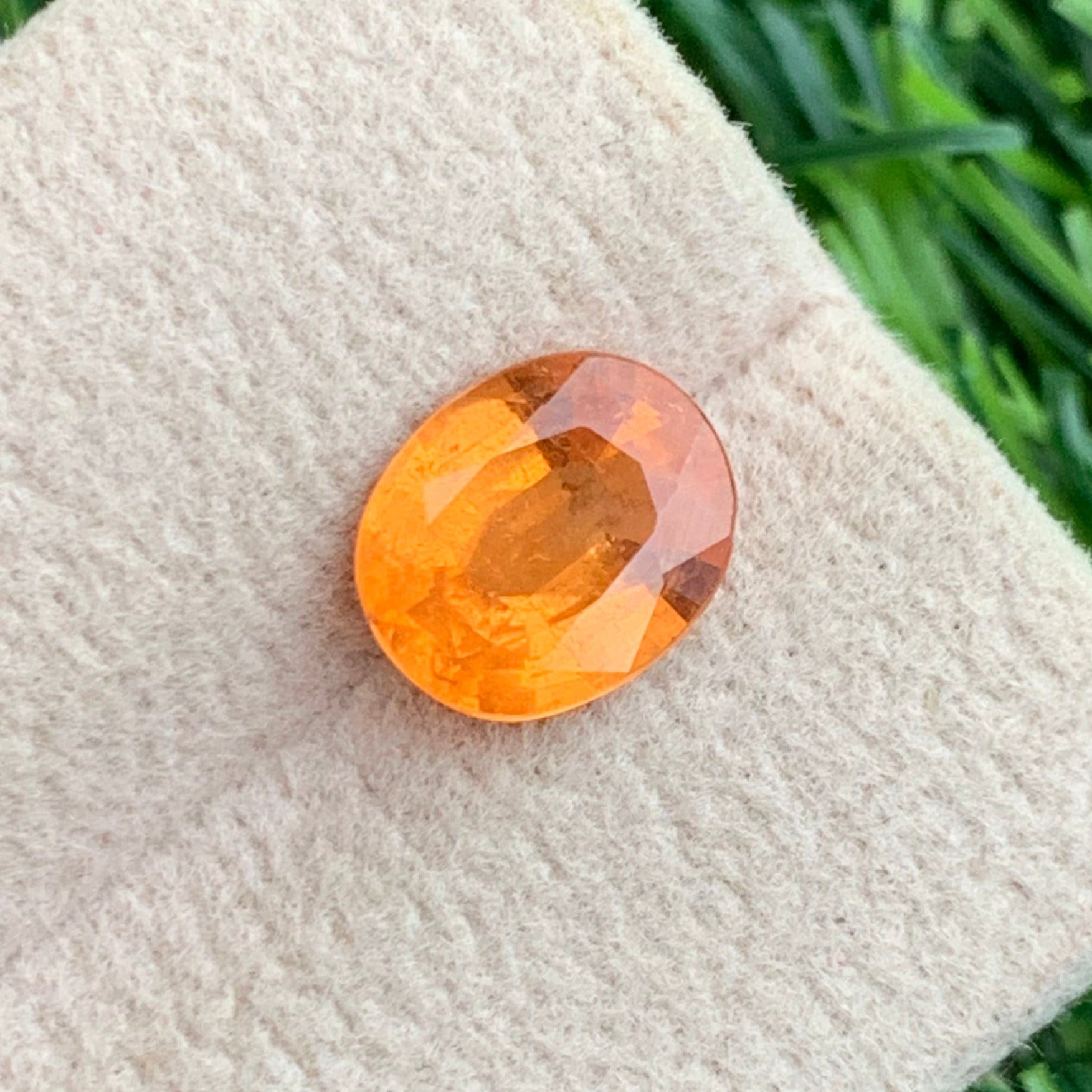 premium orange garnet gemstone