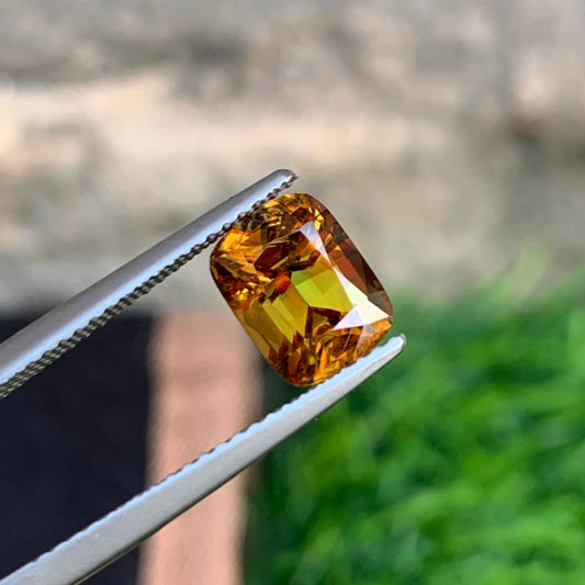 Natural Sphene Loose Gemstone - Cushion Cut, 2.00 Carats | One Step Gems