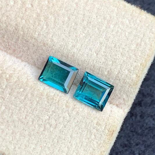 Teal Blue Tourmaline
Teal Blue Tourmaline pair
teal blue tourmaline pair baguette cut natural gemstones