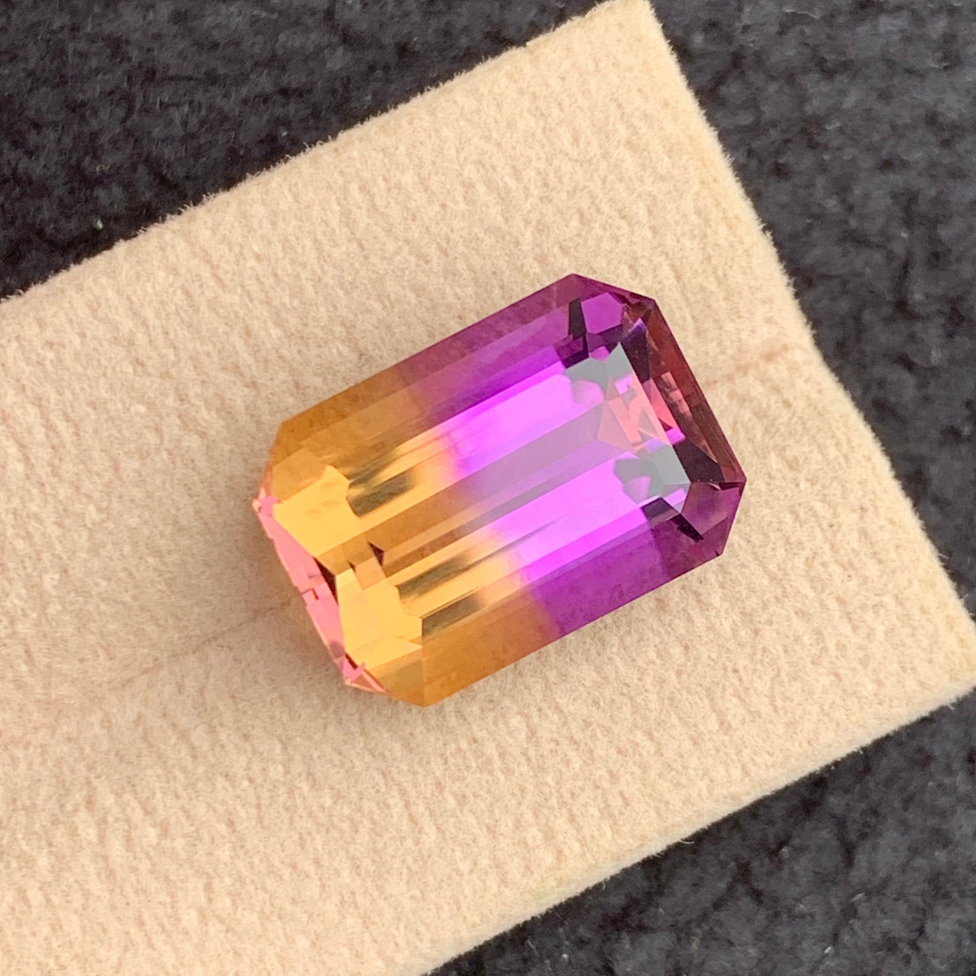 Emerald cut ametrine
ametine ring