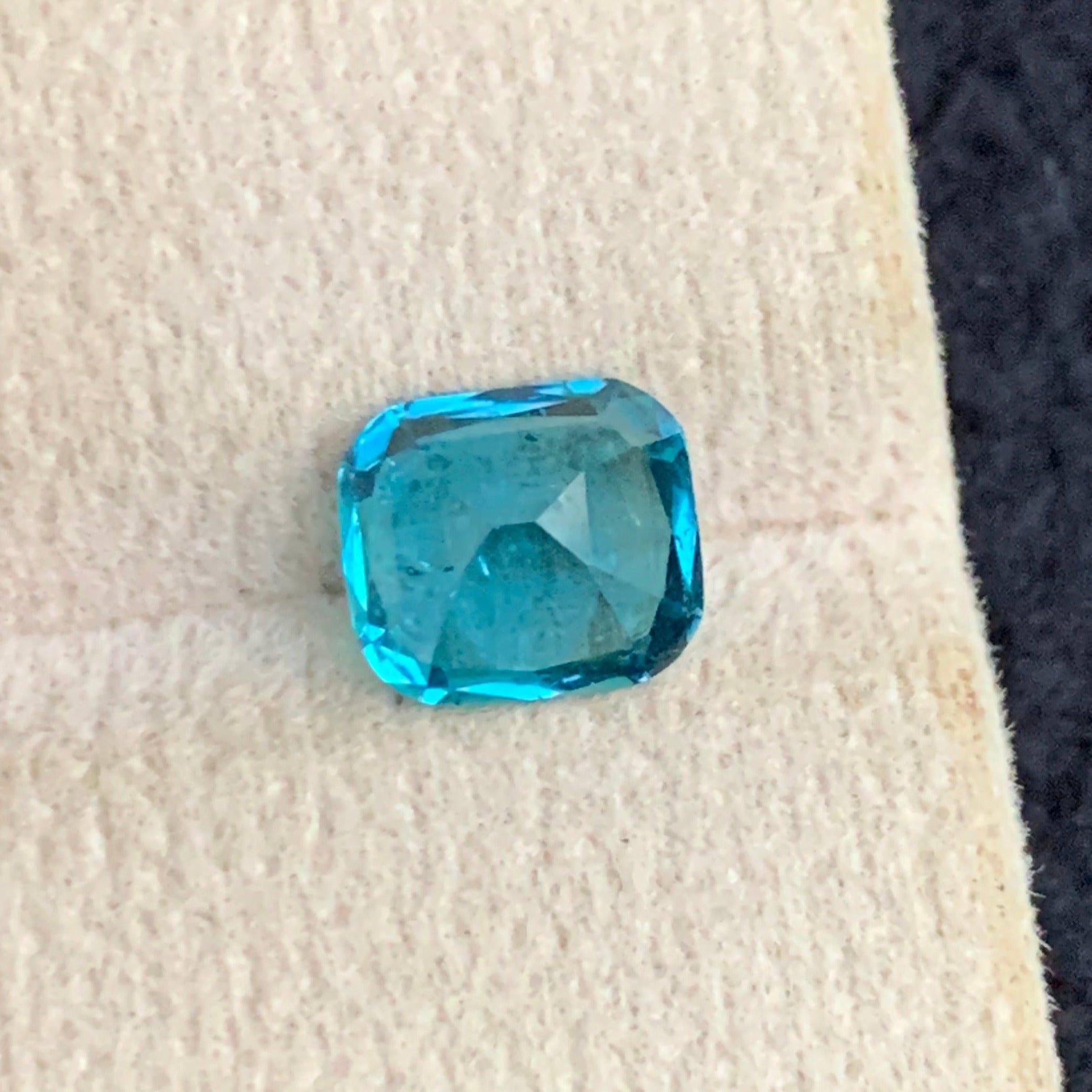 untreated blue tourmaline gemstone
cushion cut tourmaline blue gemstone