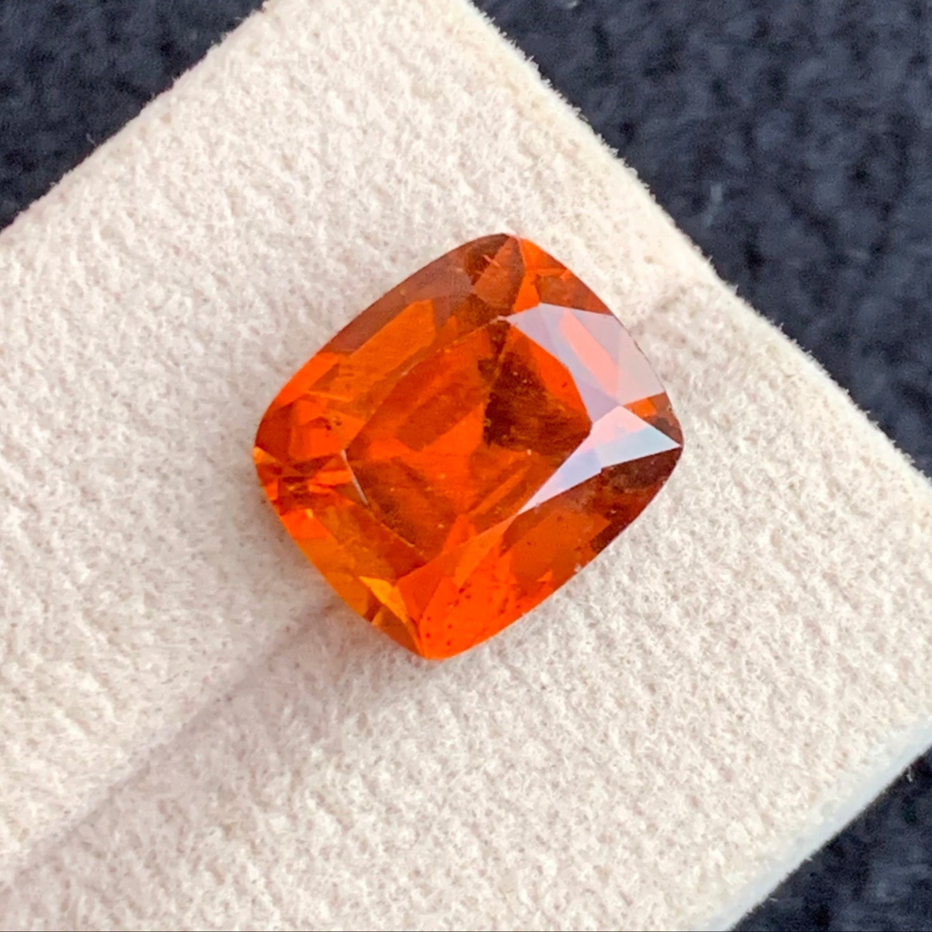 untreated hessonite garnet cushion shape
astrological gomed gemstone

