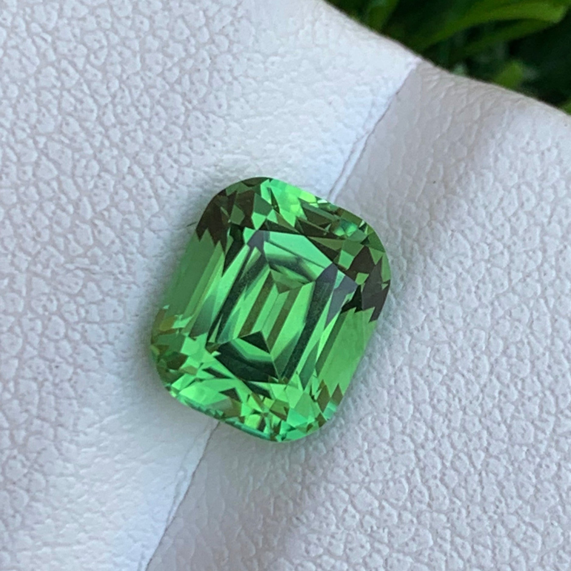 Mint green tourmaline
2.65 ct Apple Green Tourmaline for Jewelry

Cushion Cut Green Tourmaline Loup Clean