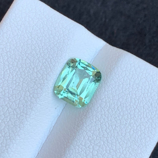 Loose Seafoam Tourmaline from Afghanistan, Cushion Cut 1.45 Cts