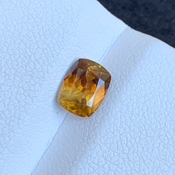 Natural Sphene Gemstone, Cushion Cut 1.25 Cts