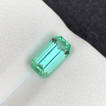 Natural Seafoam Green Afghan Tourmaline, Emerald Cut 1.60 Cts