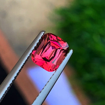 Pink Rubellite Tourmaline from Afghanistan, Cushion Cut 1.55 Cts